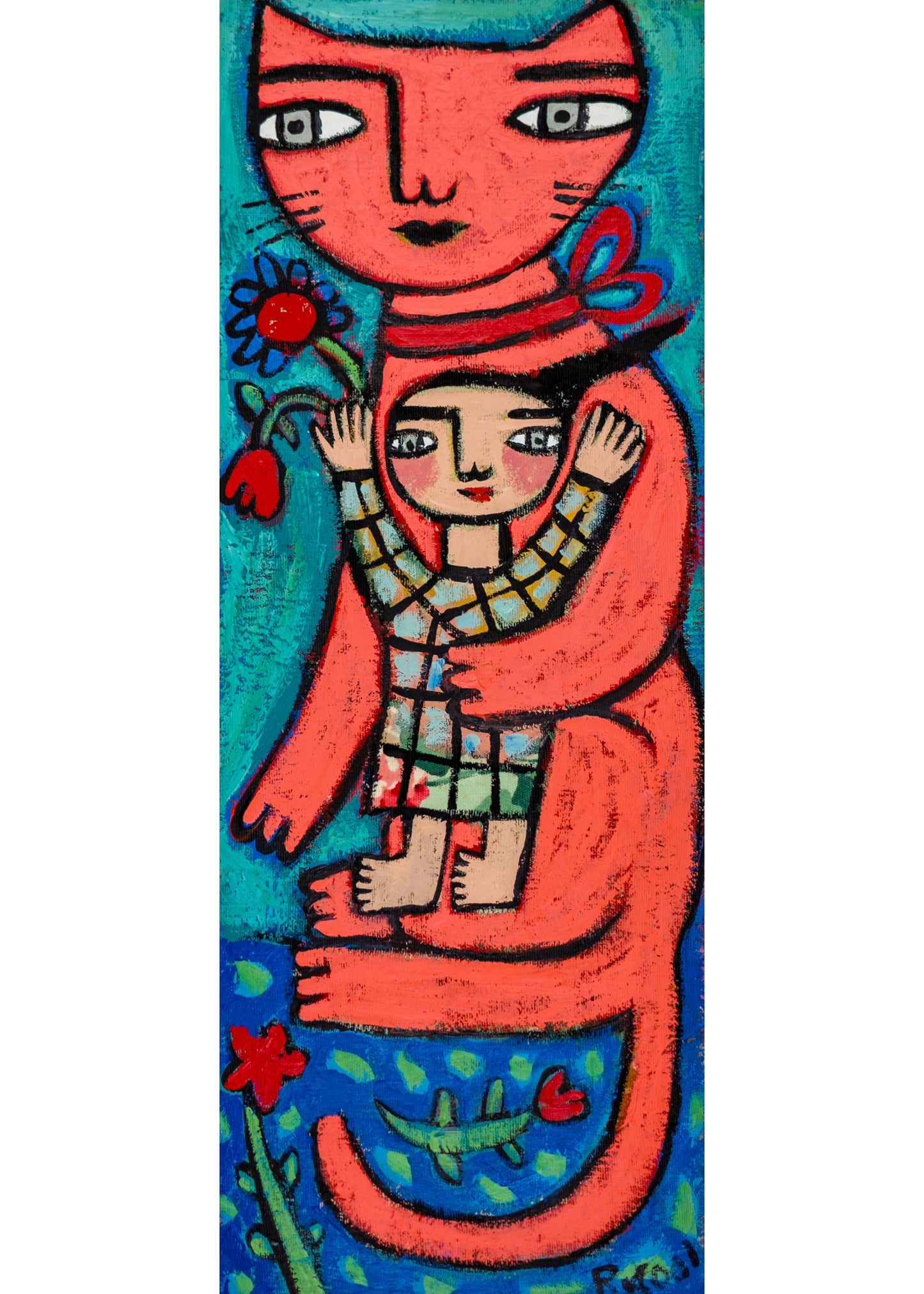 Painting on paper, 50x19cm