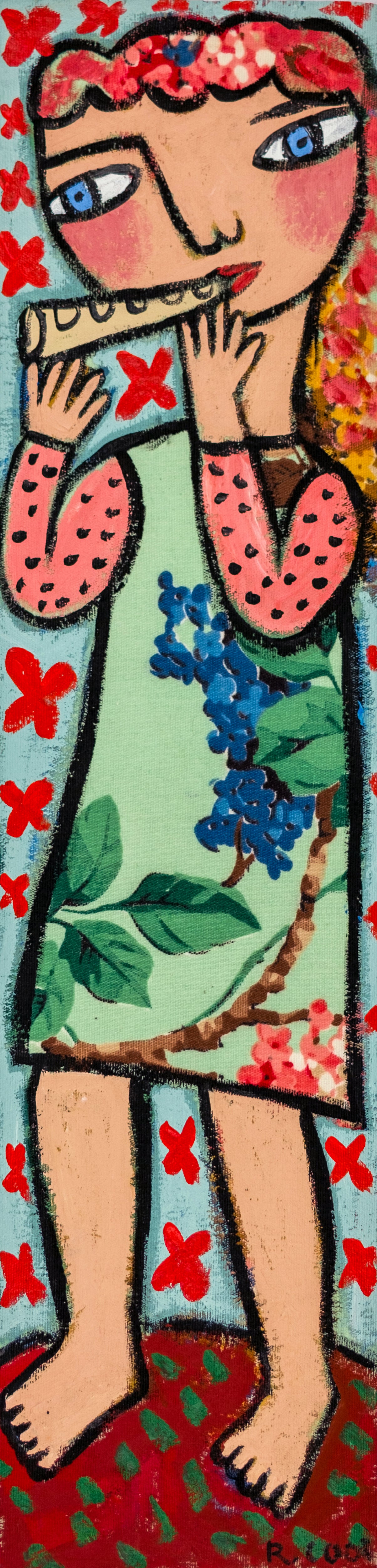 Painting on paper, 57x14cm