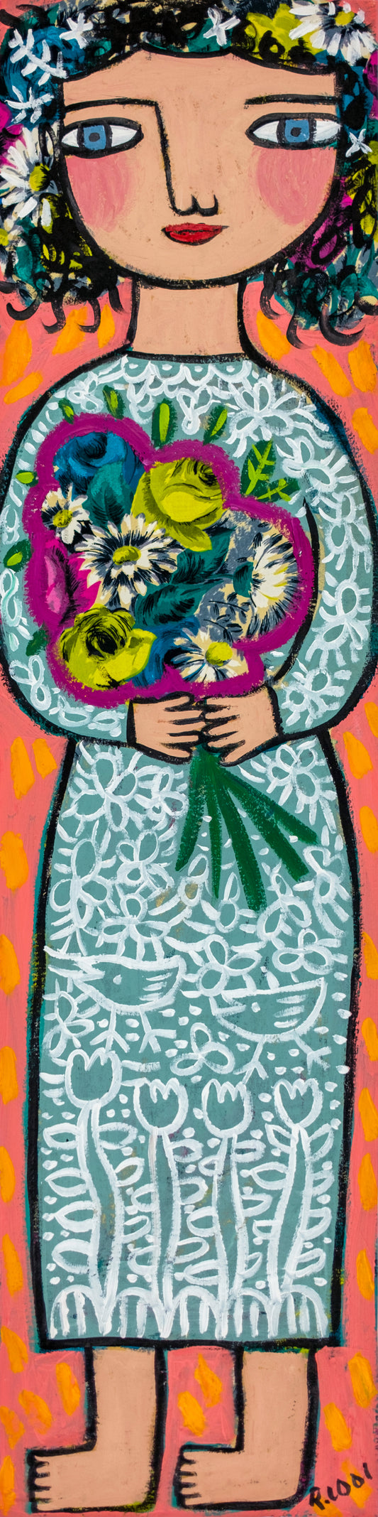 Painting on paper, 75x19cm