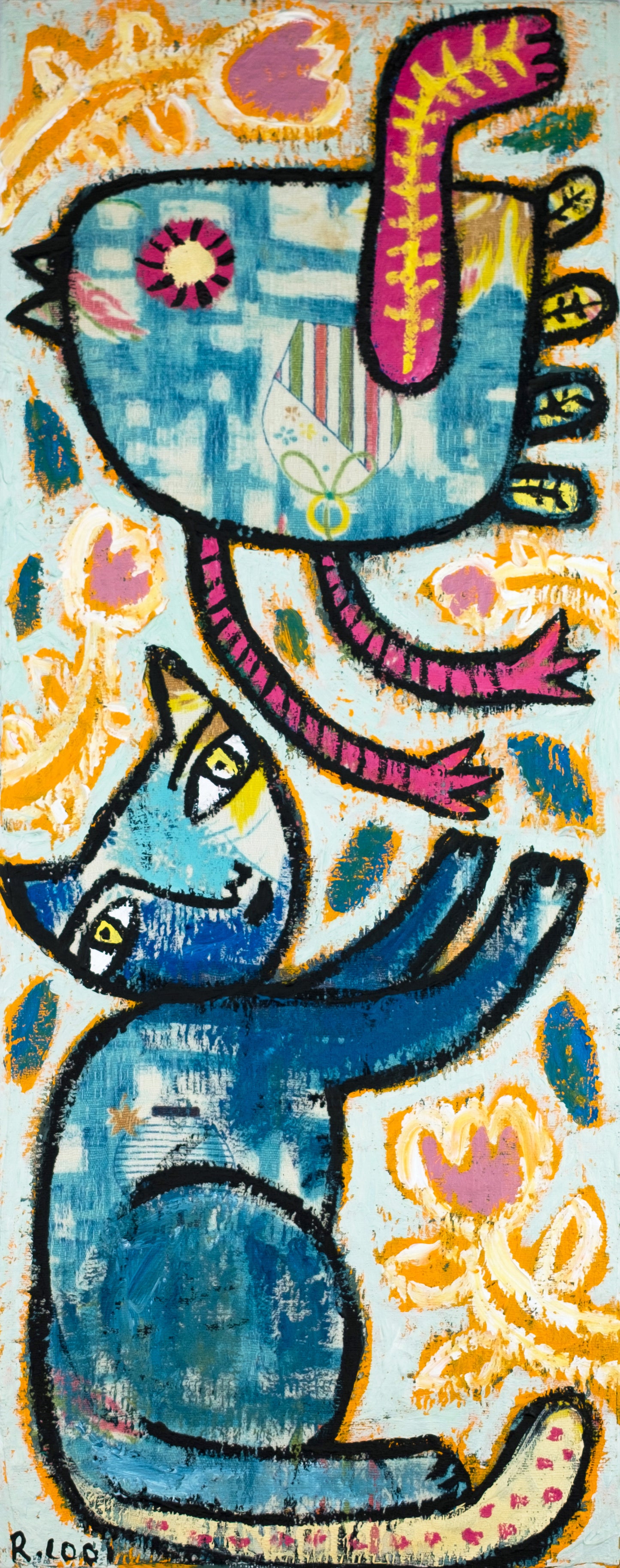 Painting on canvas, 50x20cm