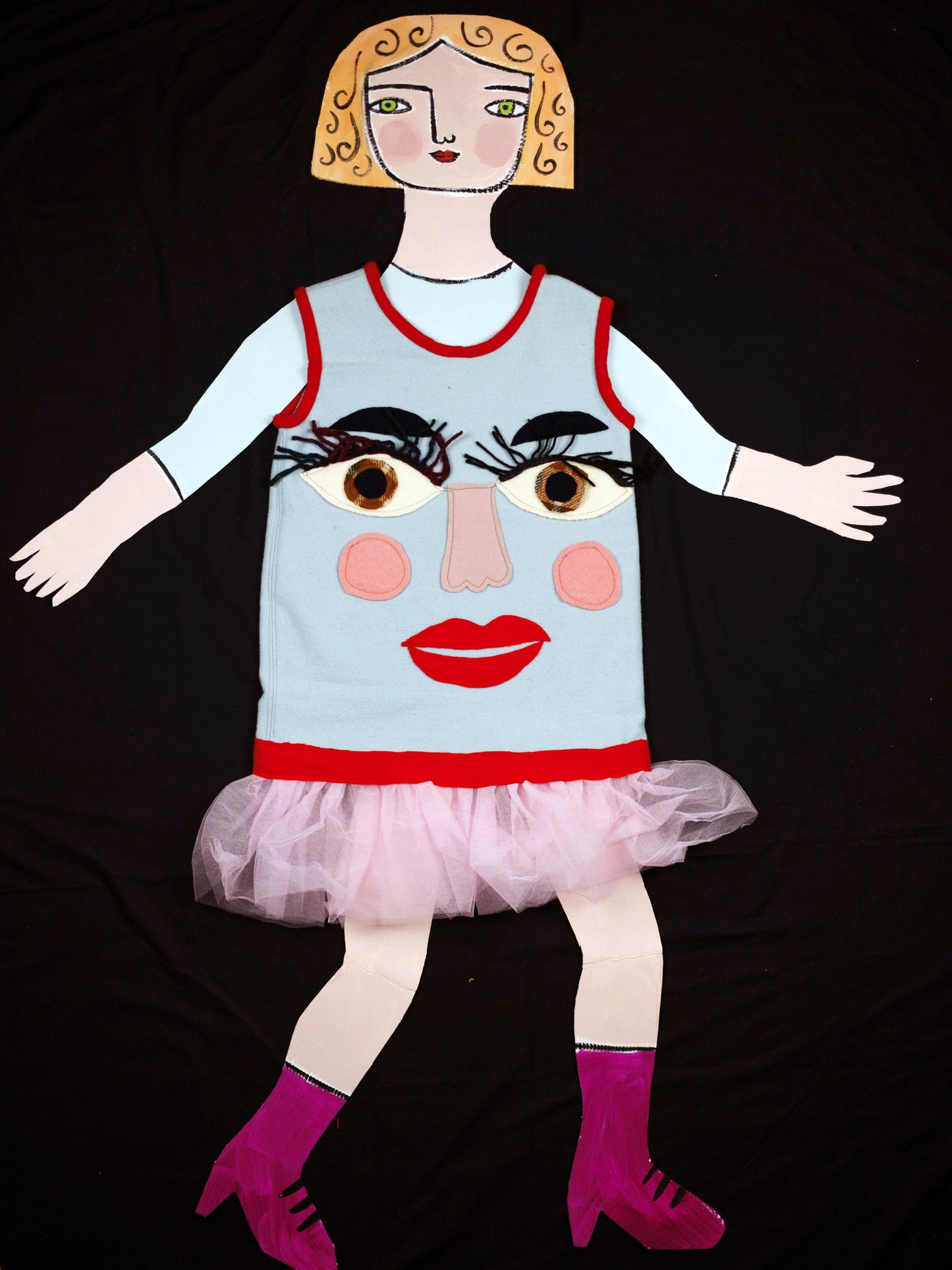 Blue Face Dress