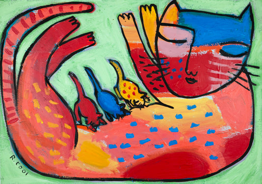 Mother Cat and Kittens I