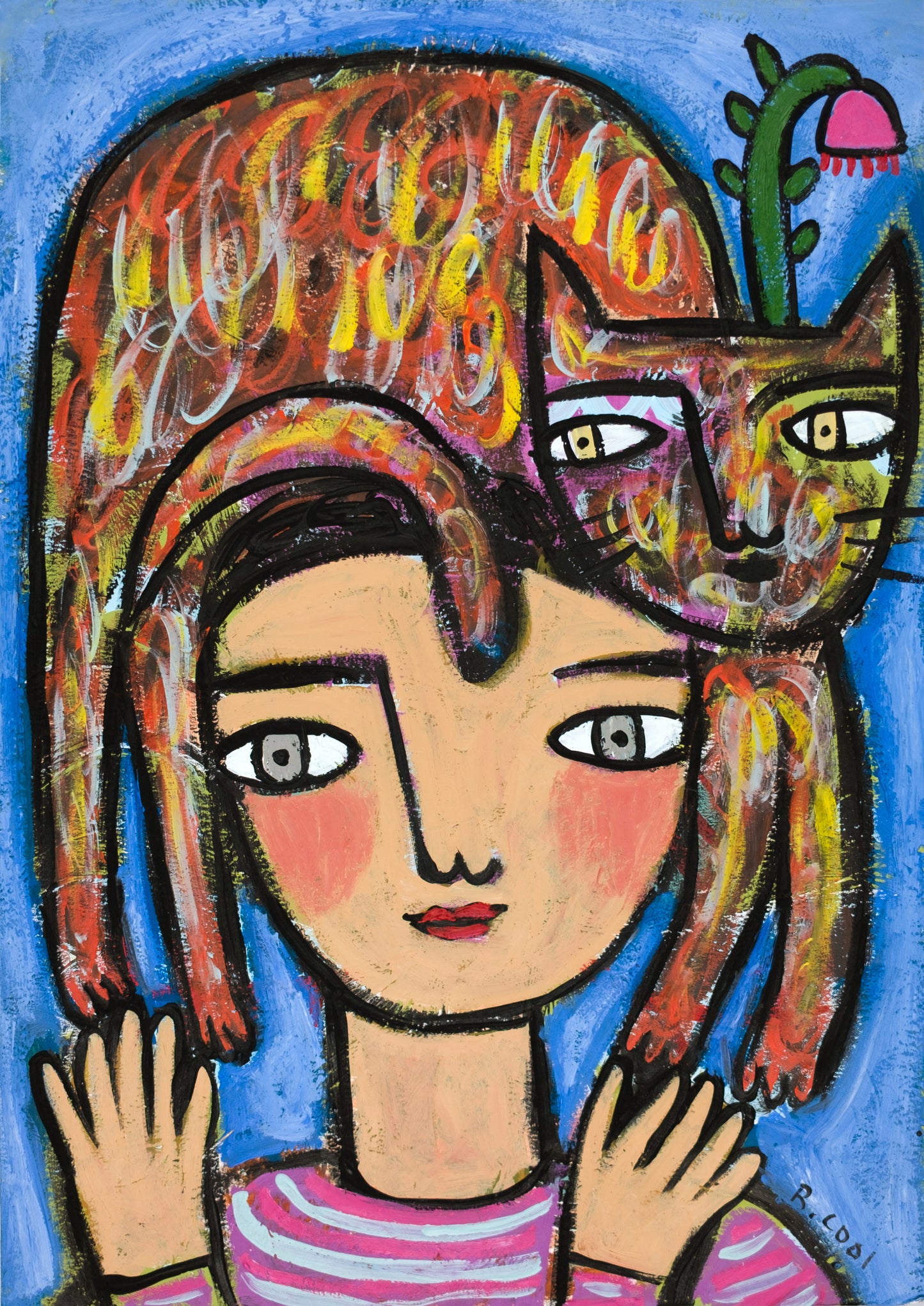 Cat Hat and Flower