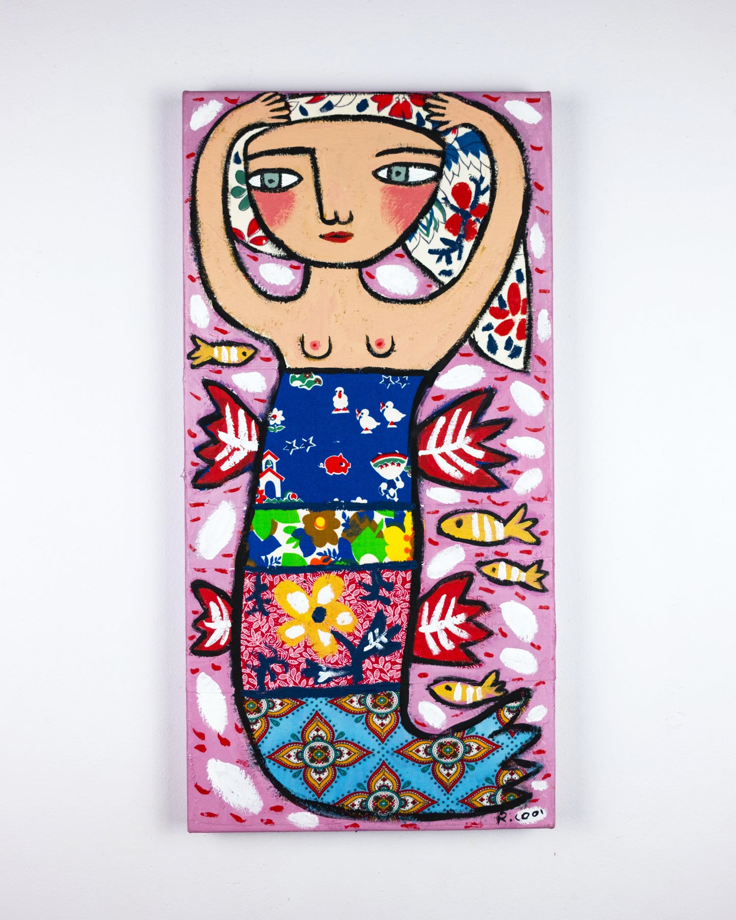 Pink Lake Mermaid, 51x26cm