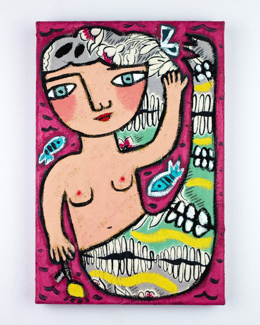 Wine-Dark Sea Mermaid, 30x20cm