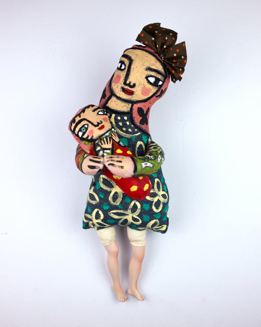 Doting Mother Soft Sculpture