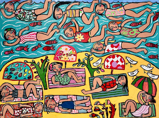 キャンバスに描かれた絵画、152x92cm