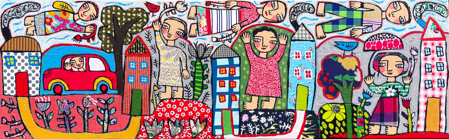 Painting on Canvas, 37x118cm