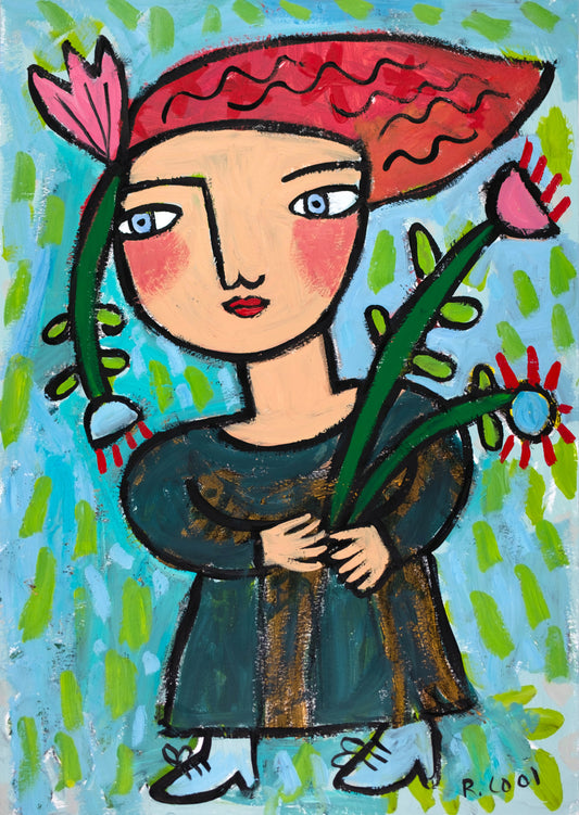 Pixie in the Garden, 42x30cm
